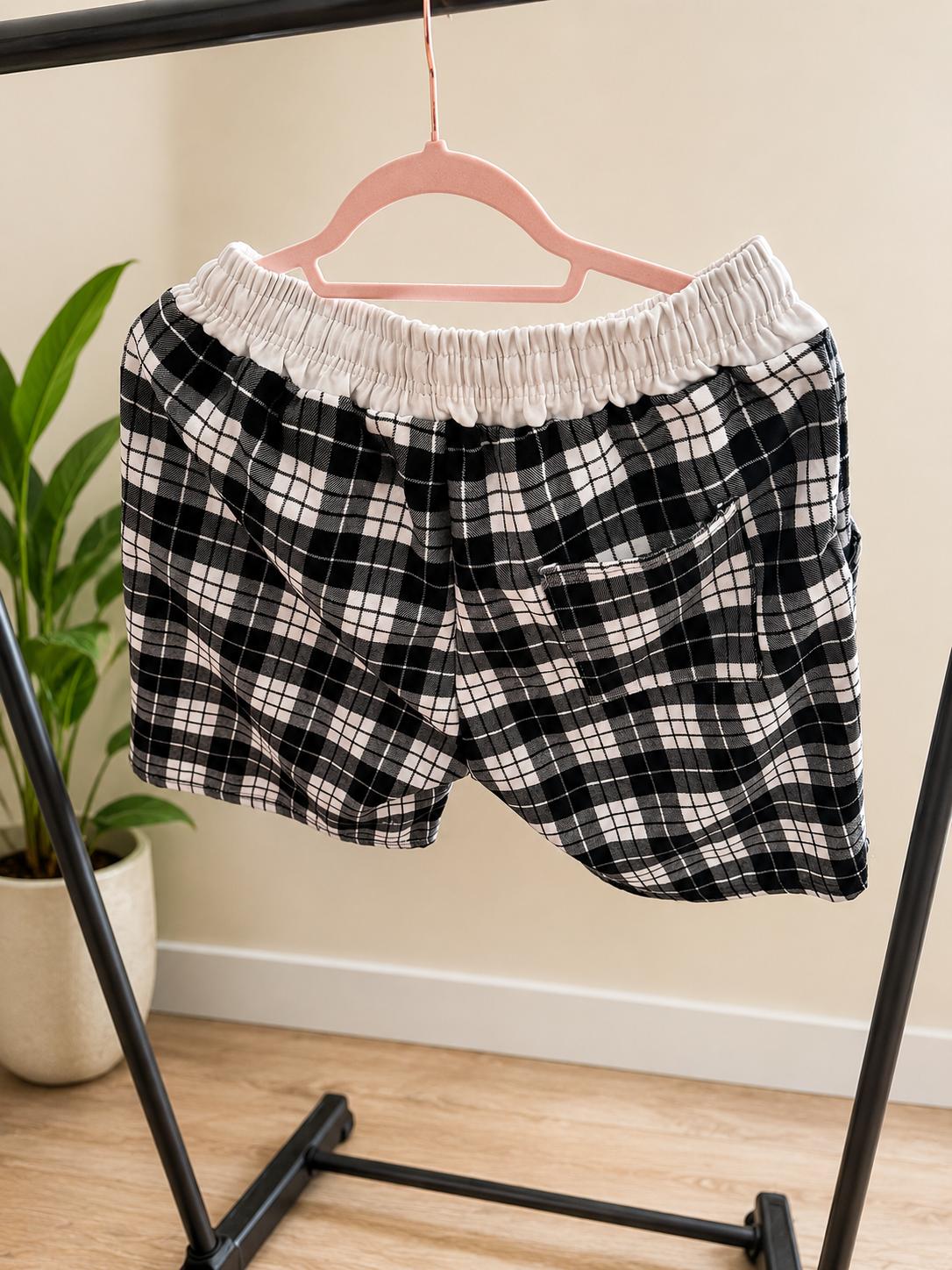 Men's Plaid Casual Drawstring Shorts – Comfortable Summer Shorts (3 Colors, 2 Designs)