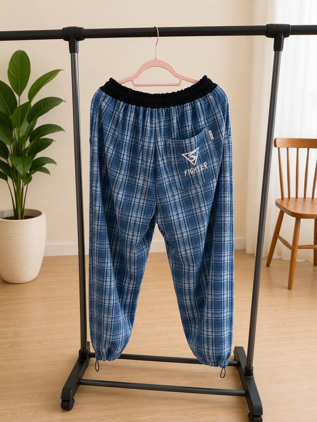 Men's Plaid Hustle Jogger Pants – Casual Drawstring Sweatpants (2 Colors, 2 Designs)